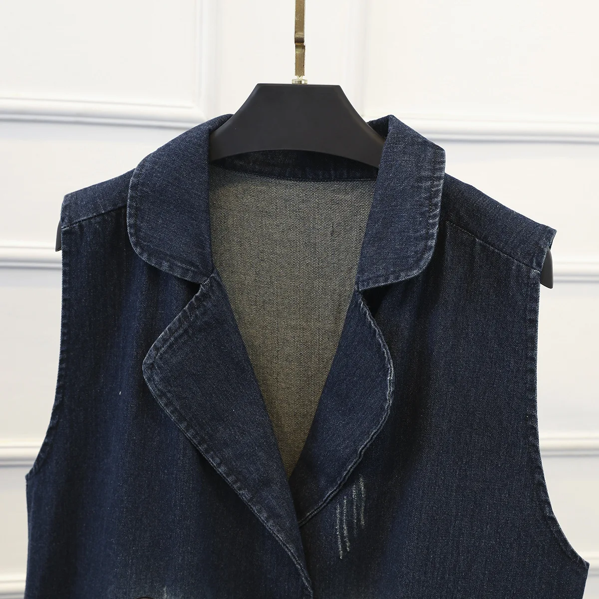 Женский джинсовый жилет LXMSTH повседневный облегающий без рукавов с двойным слоем