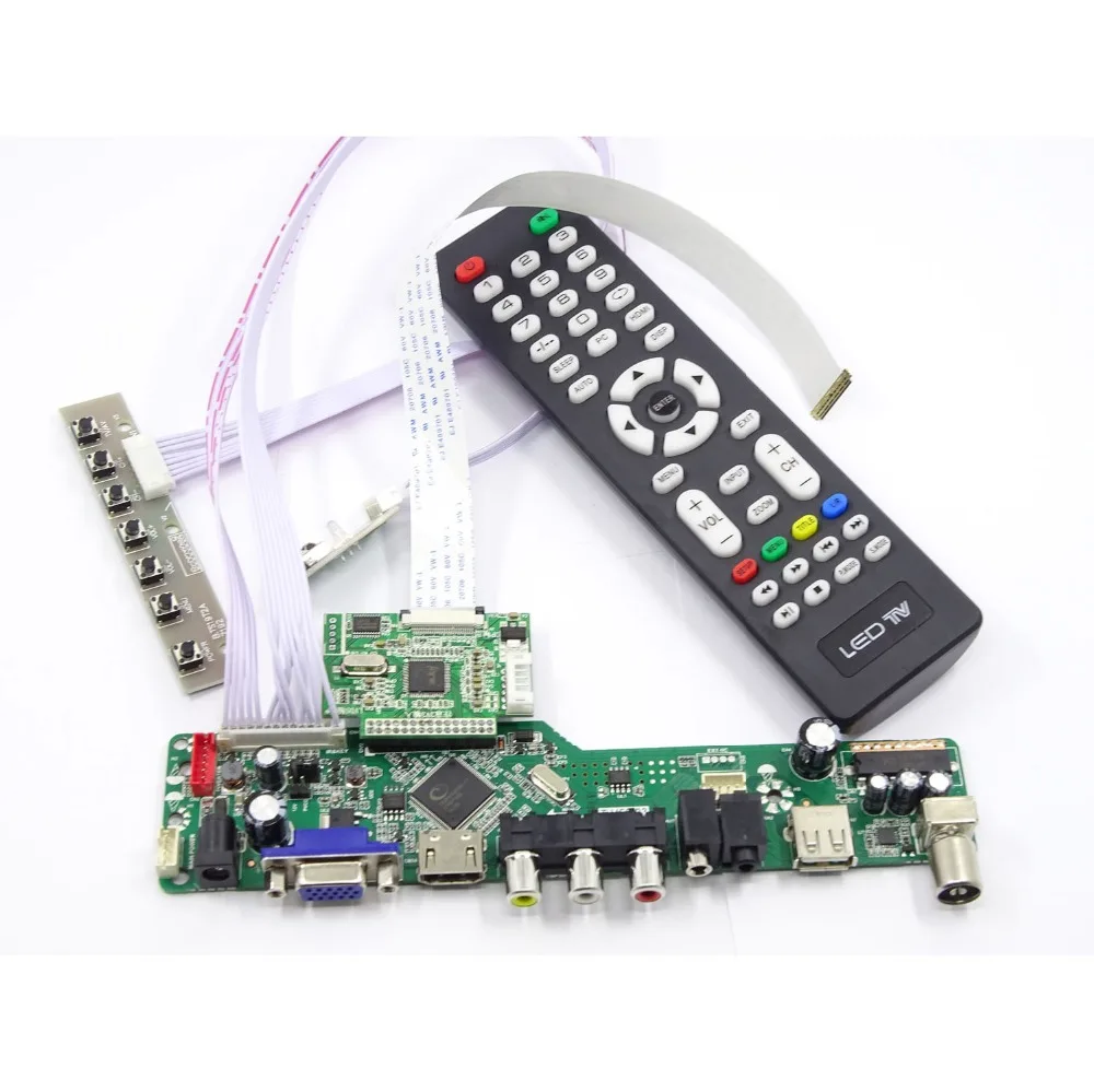 

EDP LCD LED TV RF USB Controller Board kit 30pin HDMI VGA Screen FOR 1920X1080 15.6" B156HTN03.0/1 B156HTN03.4/5 PANEL