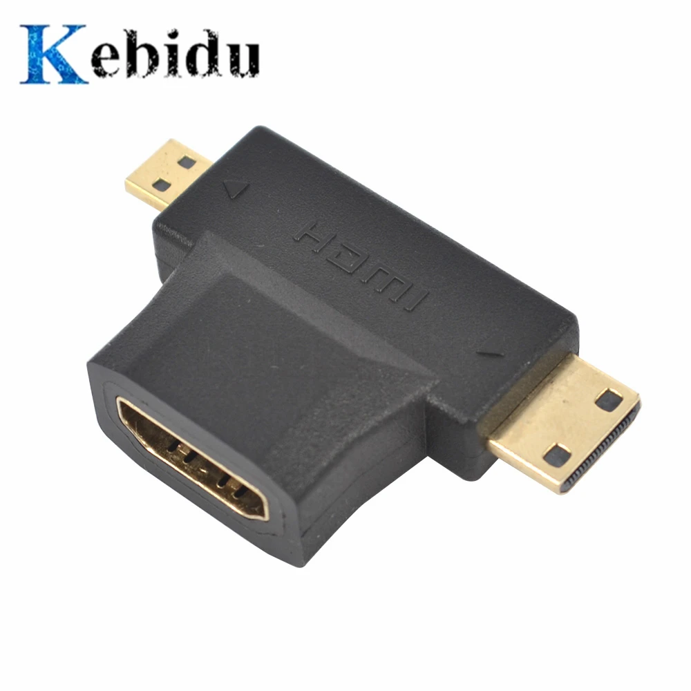 Высокоскоростной Переходник 1080P 3 в 1 V1.4 с HDMI совместимым мама на Mini Micro