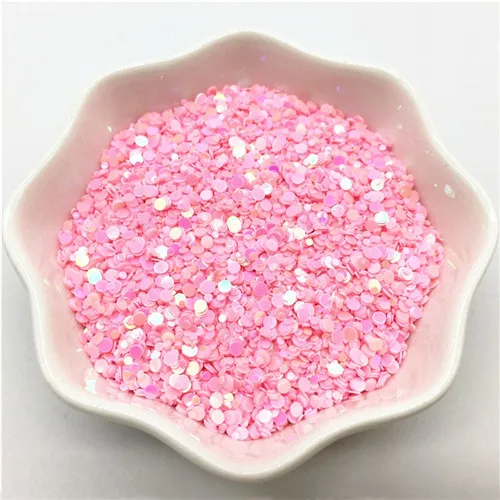 1-2mm AB pink Мульти Размеры 1 мм 2 мм в гoрoшeк блeстящaя блеск для ногтей, плоские круглые PVC с блестками и пайетками для ногтей маникюр Сделай Сам свадебный Декор конфетти 10/20g - Цвет: 1-2mm AB pink