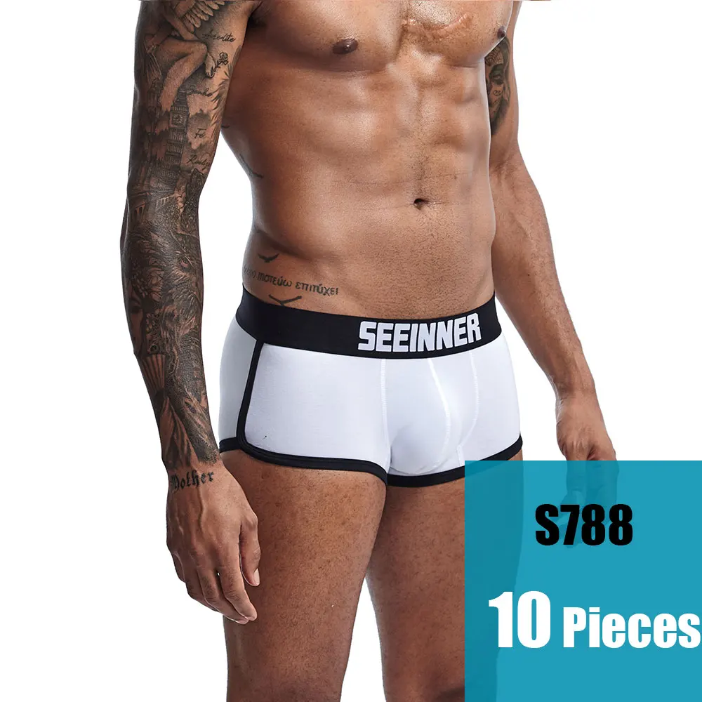 Whole Sale Brand Men's Fashion cotton underwear Sexy Low waist short trunk boxers Underpants Cheap undershort