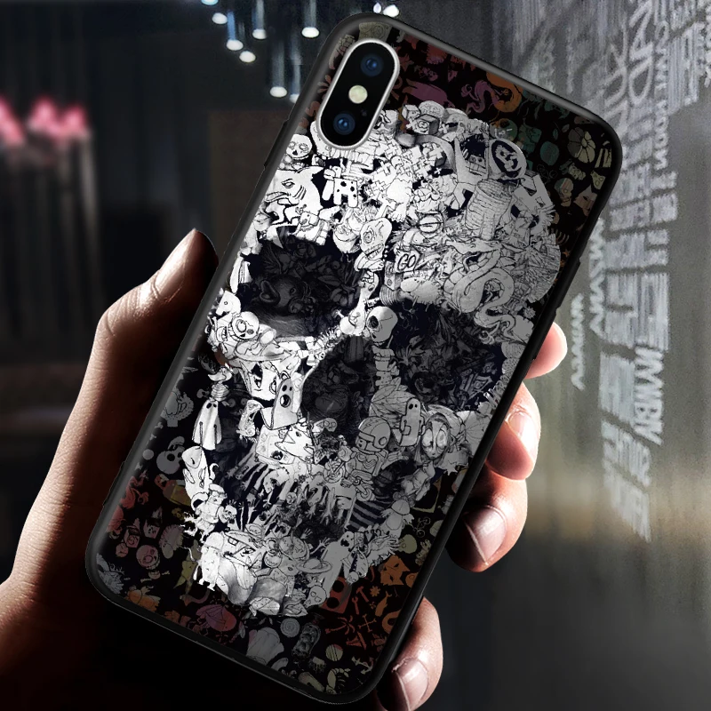 Particular Rarely Horror skull Pattern For iPhone 5 5S SE 6 6S 7 8 Plus X XR XS Max Hard Phone Case | Мобильные телефоны и