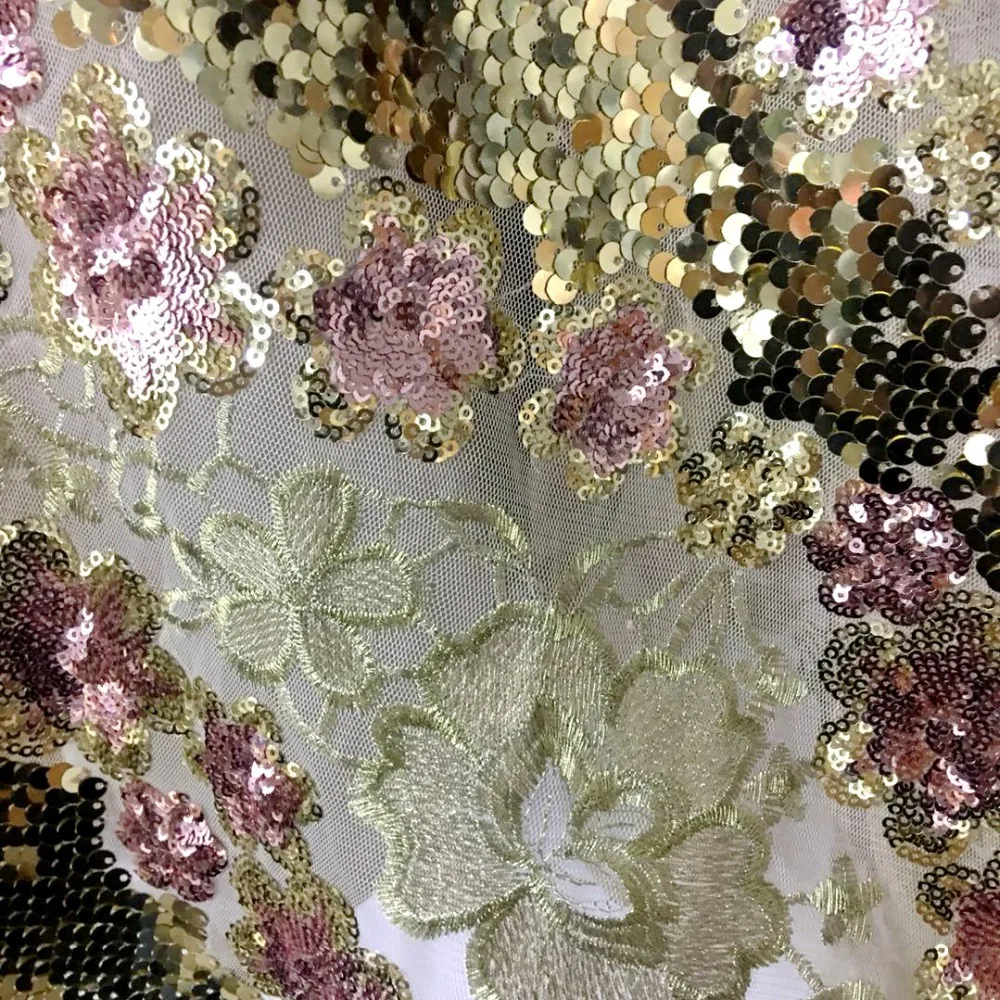 LASUI 1 y/1 lot 4 вида цветов хорошее качество 3D цветы блестки вышивка кружевная ткань
