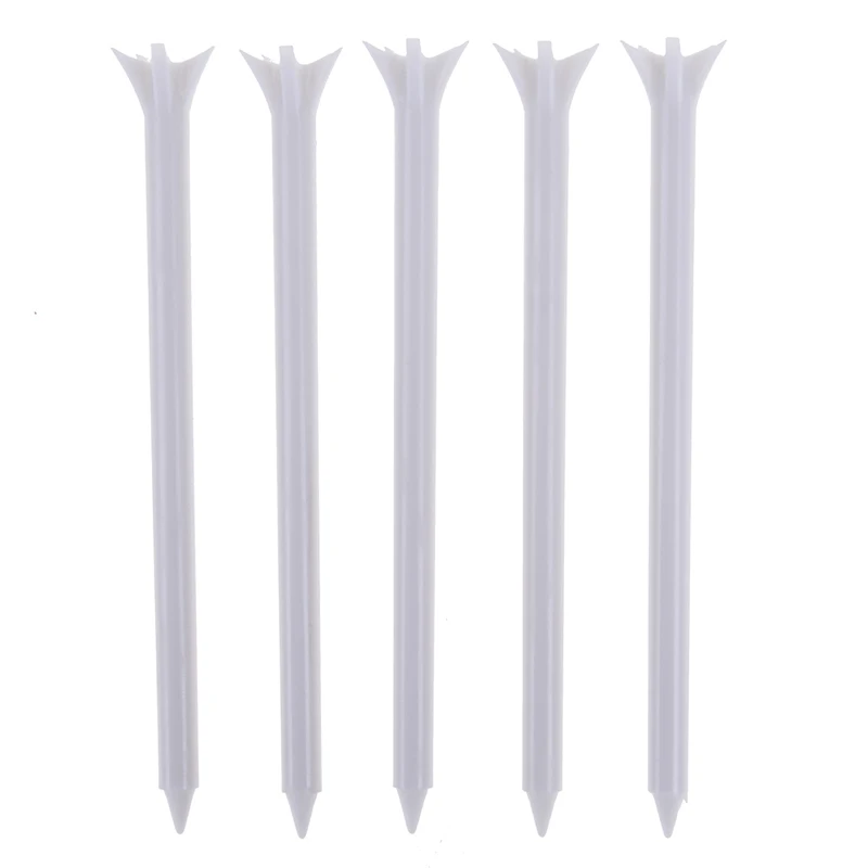 

50Pcs/Pack Multi Color Plastic Golf Tees Durable Rubber Cushion Top 5 Claw Golf Tee Less Resistance Durable
