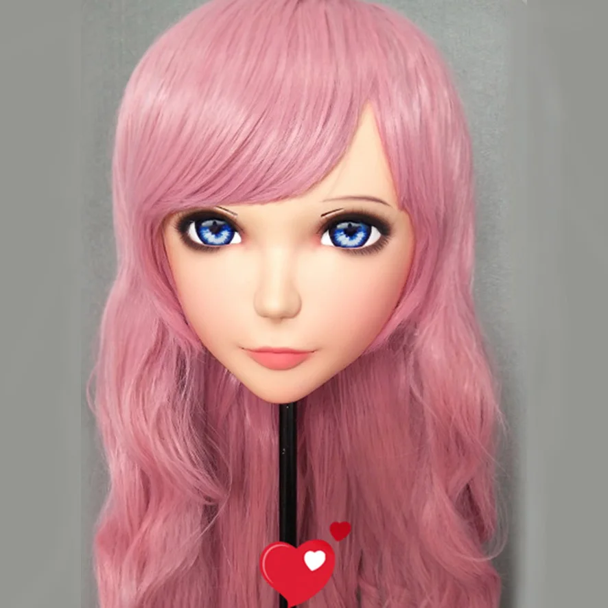 

(Mei-01)Gurglelove Женщины Милая девочка каучуковые полуголовы Kigurumi BJD Маска Косплей японское аниме ролевая маска Лолиты Трансвестит кукла
