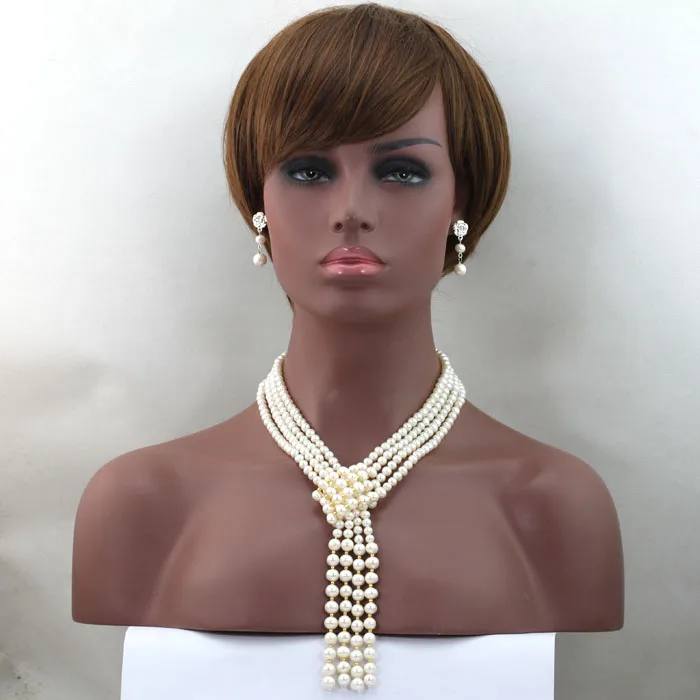 Романтический свадебный аксессуар набор ювелирных изделий свадебные белые