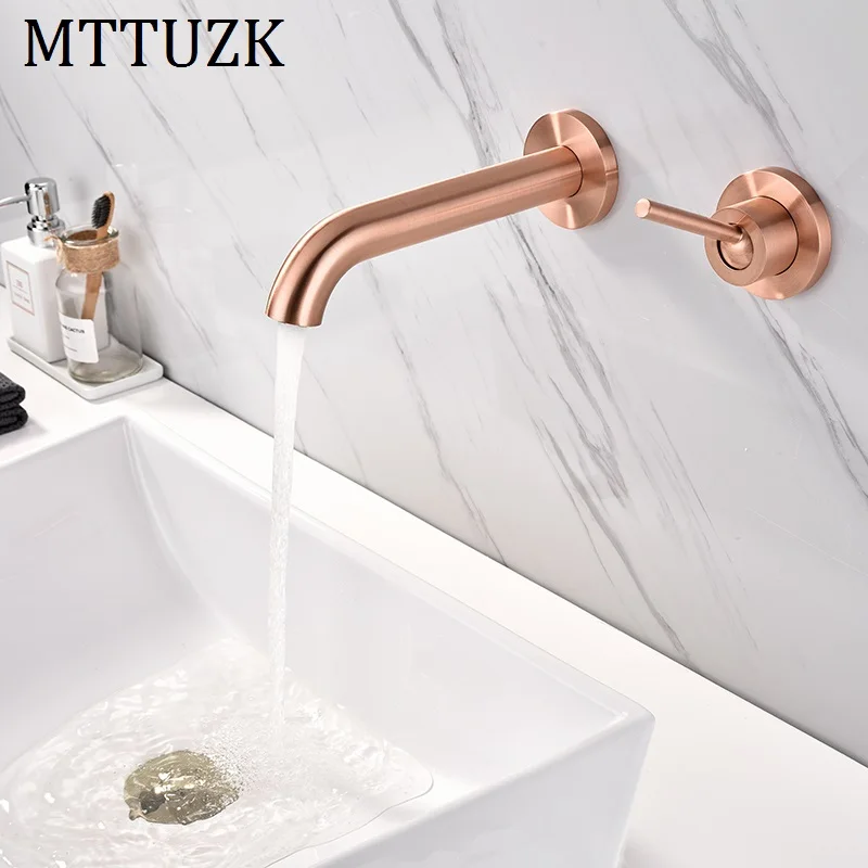 MTTUZK латунь розовое золото матовый Смеситель для бассейна с предварительно