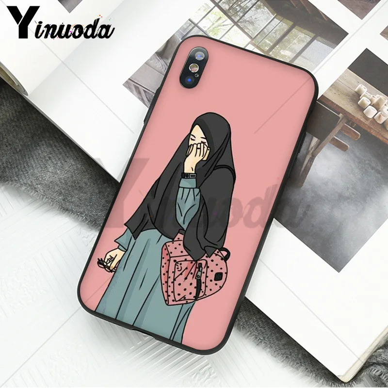 Yinuoda Исламская Девушка Новинка чехол для телефона Fundas чехол для iphone 8 7 6 6S Plus 5 5S SE XR X XS MAX Coque Shell