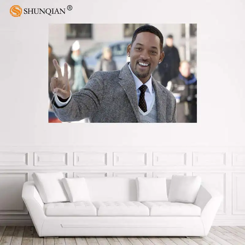 Плакат с надписью Nice Will Smith на заказ атласный плакат тканевый настенный принтом