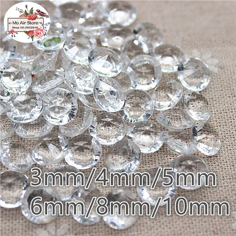 Прозрачные Акриловые стразы круглые украшения для самодельного изготовления