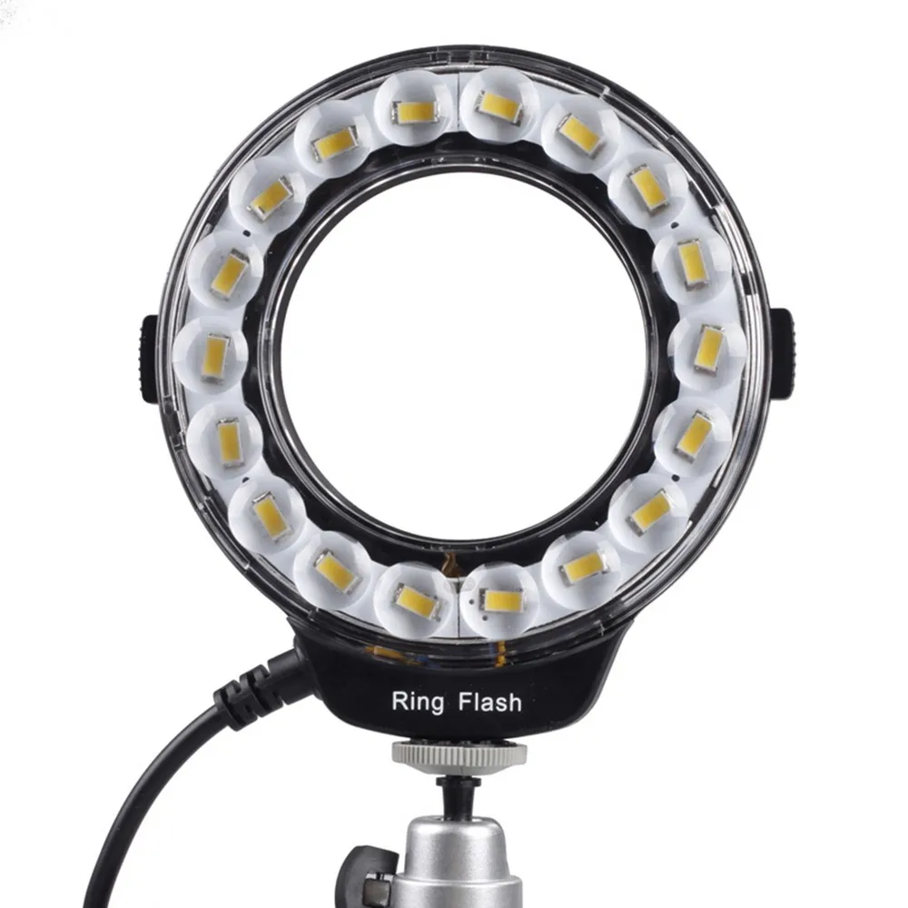 Spash RF-600E светодиодный светильник для макросъемки Кольцевая вспышка Speedlite для камеры sony Flash 18 шт. SMD светодиодный светильник для видео с 8 переходными кольцами