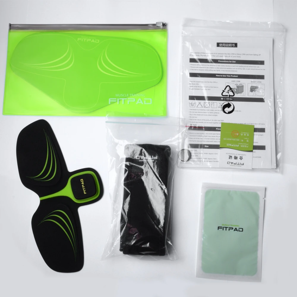 Fitpad ABS тренировочный EMS, беспроводной стимулятор мышц, тренажер для ног, фитнес для мышц пресса, тренировочный электрожиросжигатель, наклейки для тела