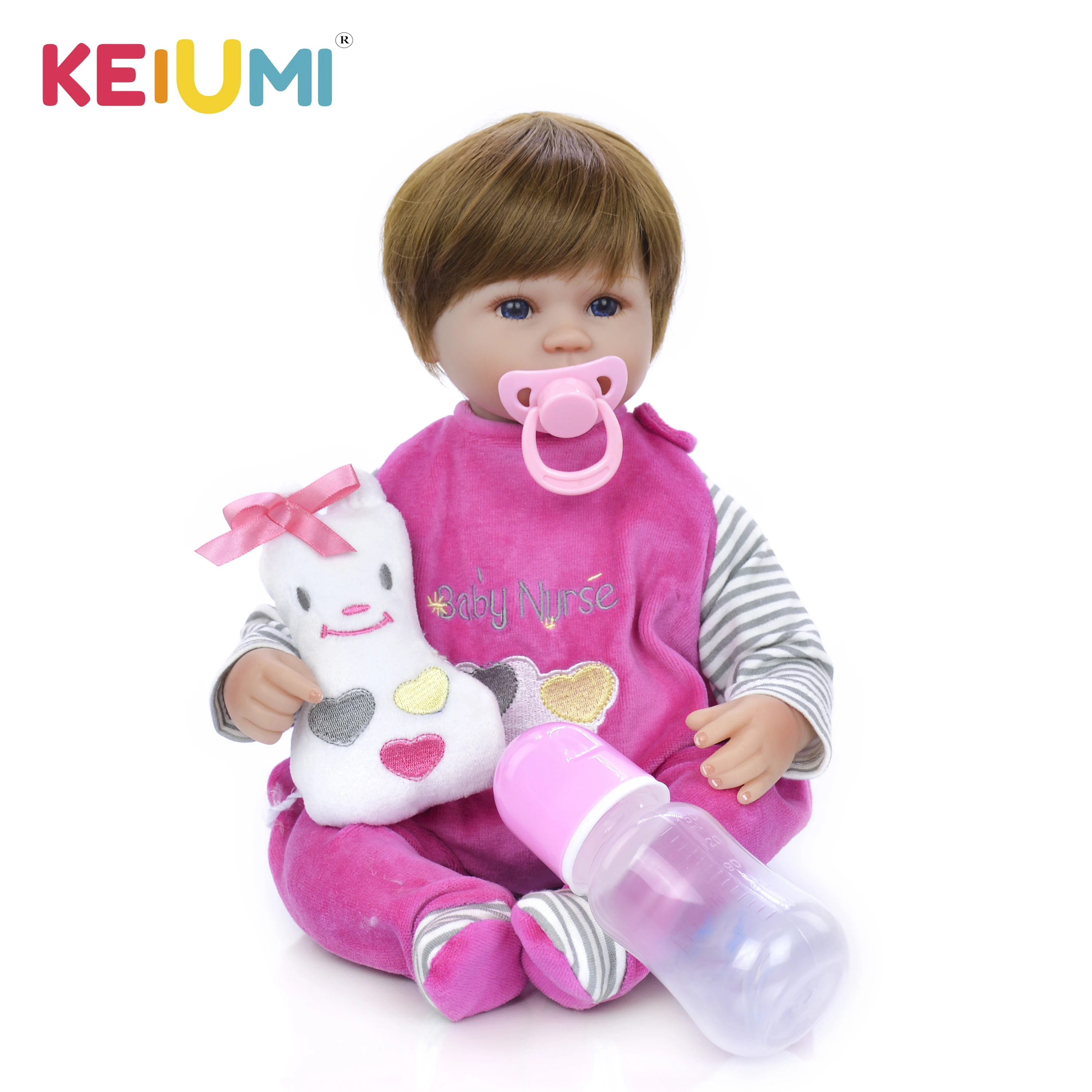 Реалистичная мягкая силиконовая кукла реборн KEIUMI 17 дюймов яркая девочка куклы из