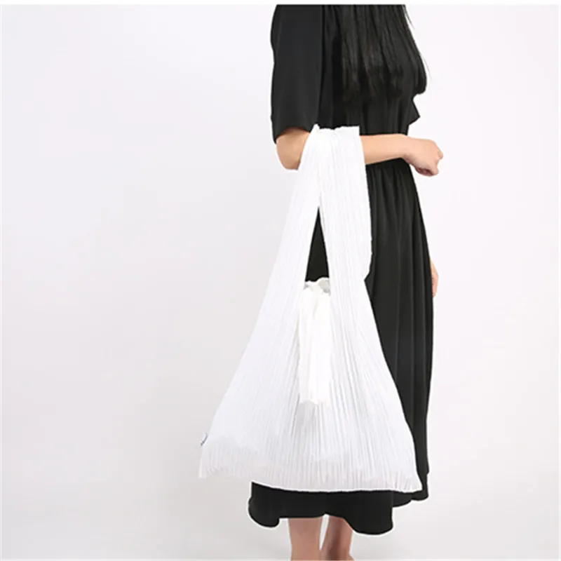 Плиссированные сумки для женщин японский бренд дизайнерские холщовые складные