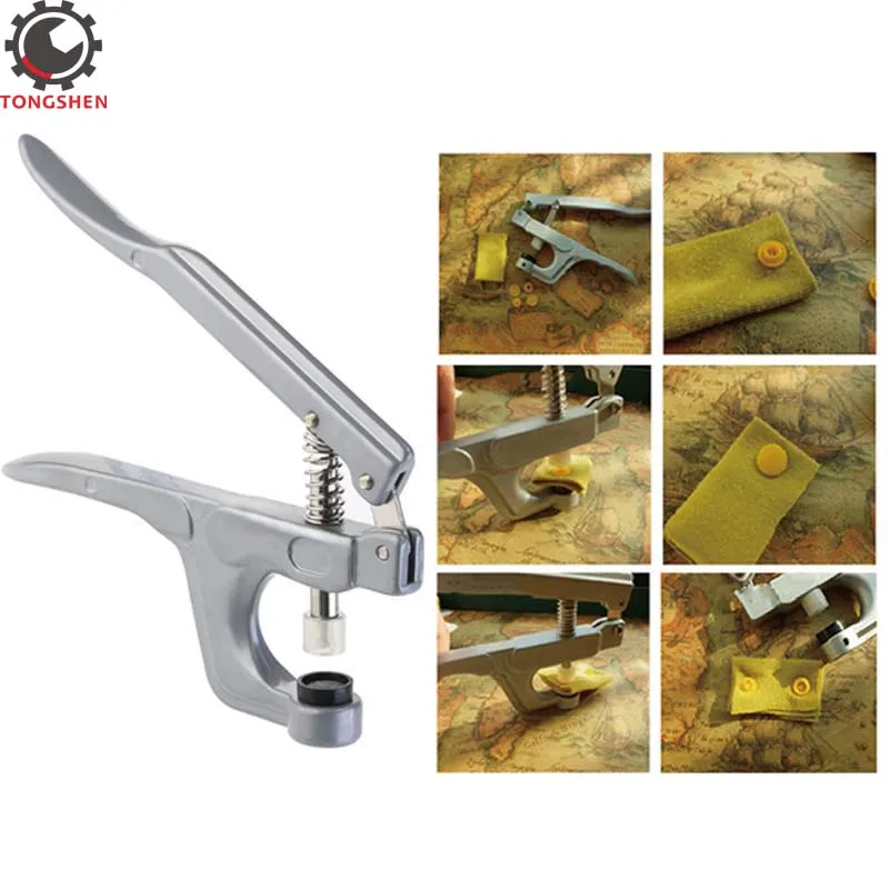 Metal Press Pliers Plastic Snaps Hand-held Tool Installs T3 T5 T8 Kam No-Sew Button Snap Fastener Attacher Punch | Дом и сад