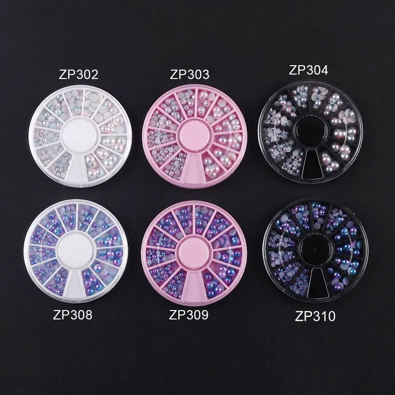 Синева 6 конструкций смесь Размеры полу-круговая жемчуг 3D Аксессуары шпильки для