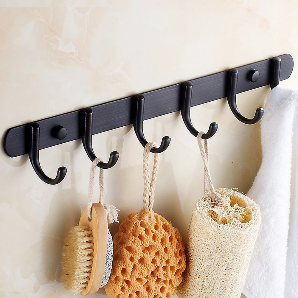 

Black door back coat hook bathroom towel hook living room closet clothes solid Pendant wx7301438