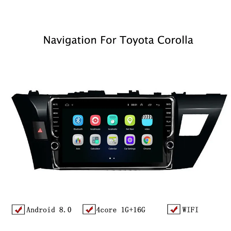 NAVITOPIA 10 1 дюймовый автомобильный мультимедийный плеер Andriod 8 GPS навигация для Toyota
