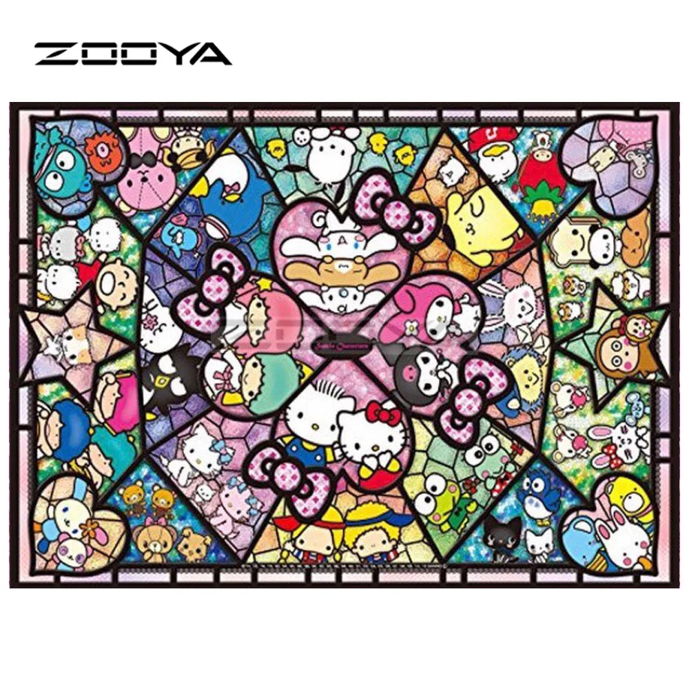 ZOOYA 5D DIY Алмазная вышивка милые животные серия мультфильм кошка и собака