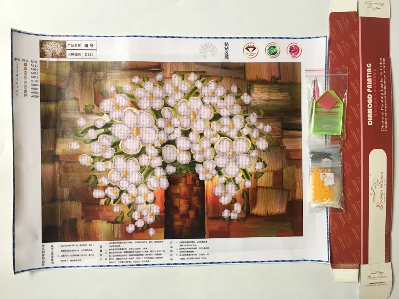 DIY 5D алмаз вышивка 3D живопись Алмазов мозаика круглые Стразы Цветок на дереве