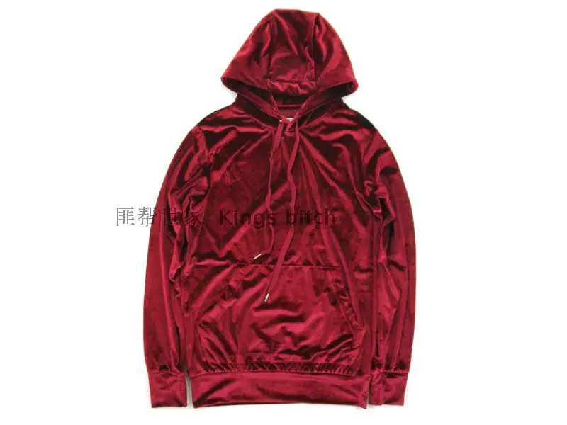 

2018 velvet NEW mens hip hop hoodies sweat tracksuit men Cashmere wool Loose hoodies mens tracksuit set winter male Sweatshirts