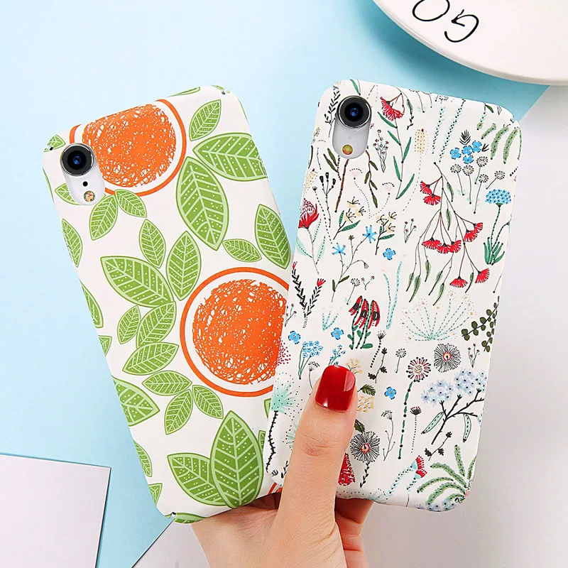 Чехол Moskado для iPhone 6 S 7 8 Plus X XR XS Max чехол модный красивый Цветочный лист с рисунком