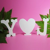 15cm free standing artificial wood wooden letters white alphabet for wedding photo props birthday party home decorations gift