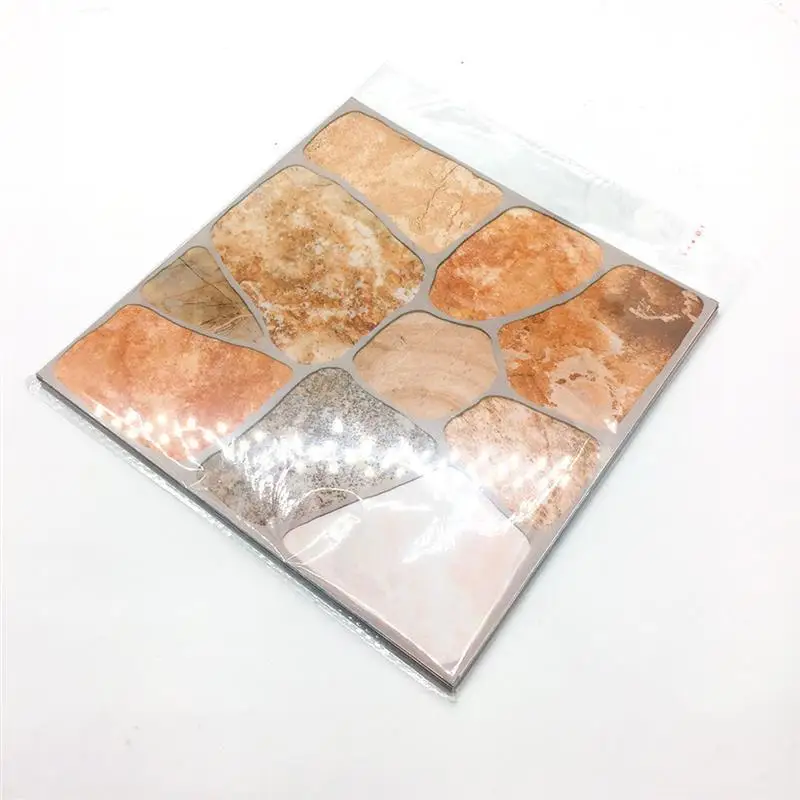 Наклейки для настенной плитки 3D ванной комнаты Кухня желтый камень текстура