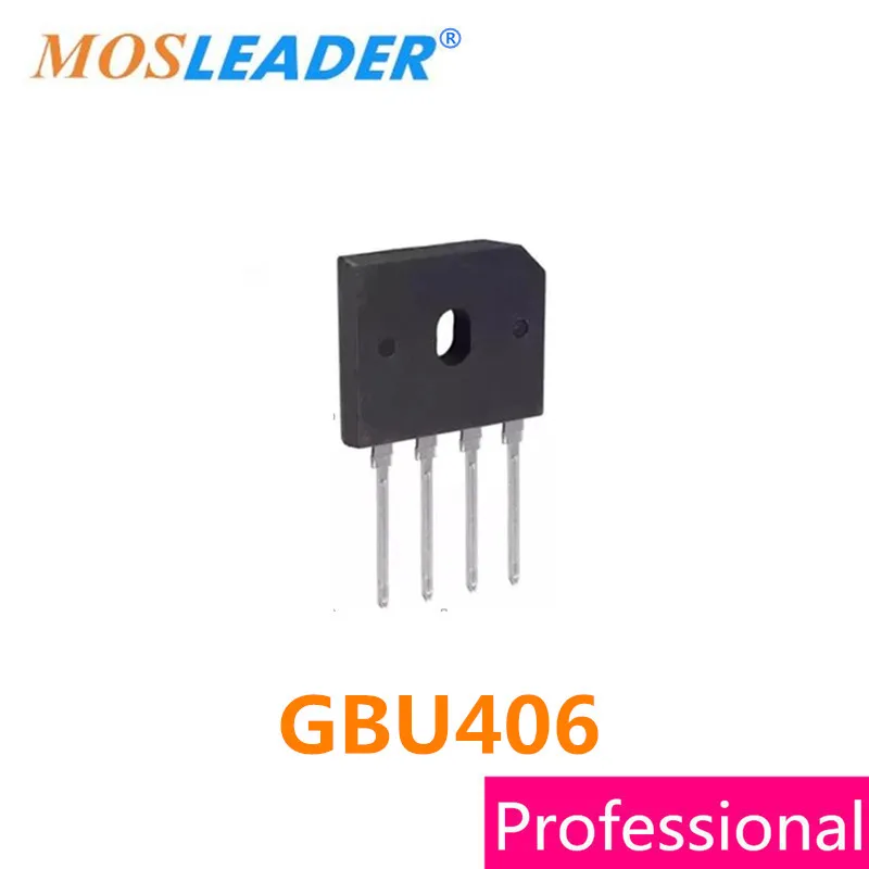 Мостовой выпрямитель Mosleader GBU406 DIP4 100 шт. 4A 600 В GBU 406 высокое качество|rectifier|rectifier bridge