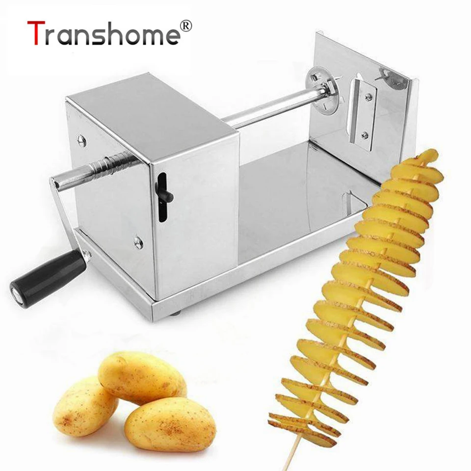 Спиральный резак Transhome для картофеля из нержавеющей стали овощей слайсер