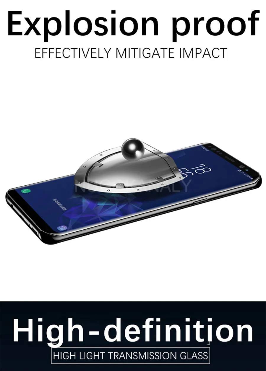 20D с загнутыми краями на весь экран Arc Edge закаленное Стекло для samsung A8 A6 плюс J7 J6 J4 A7 A5 A3 J5 J3 Экран протектор
