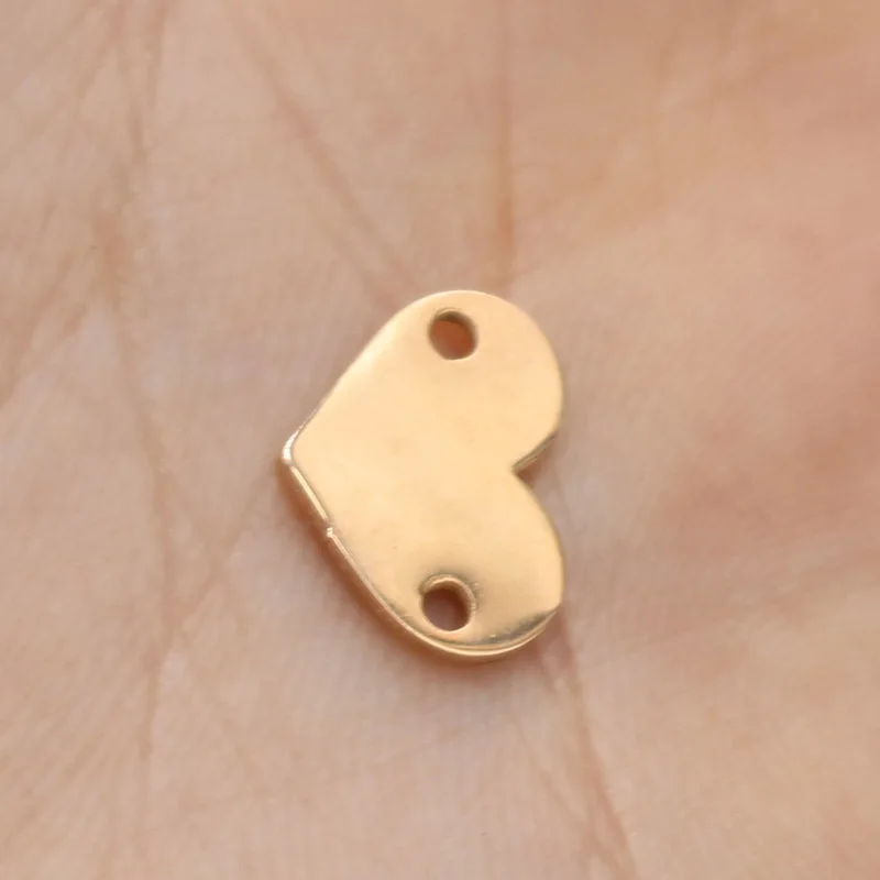 2 шт./лот из нержавеющей стали Любовь Сердце Подвески DIY зеркальная полировка браслет Подвеска мини Шарм соединитель для производства ювелирных изделий результаты