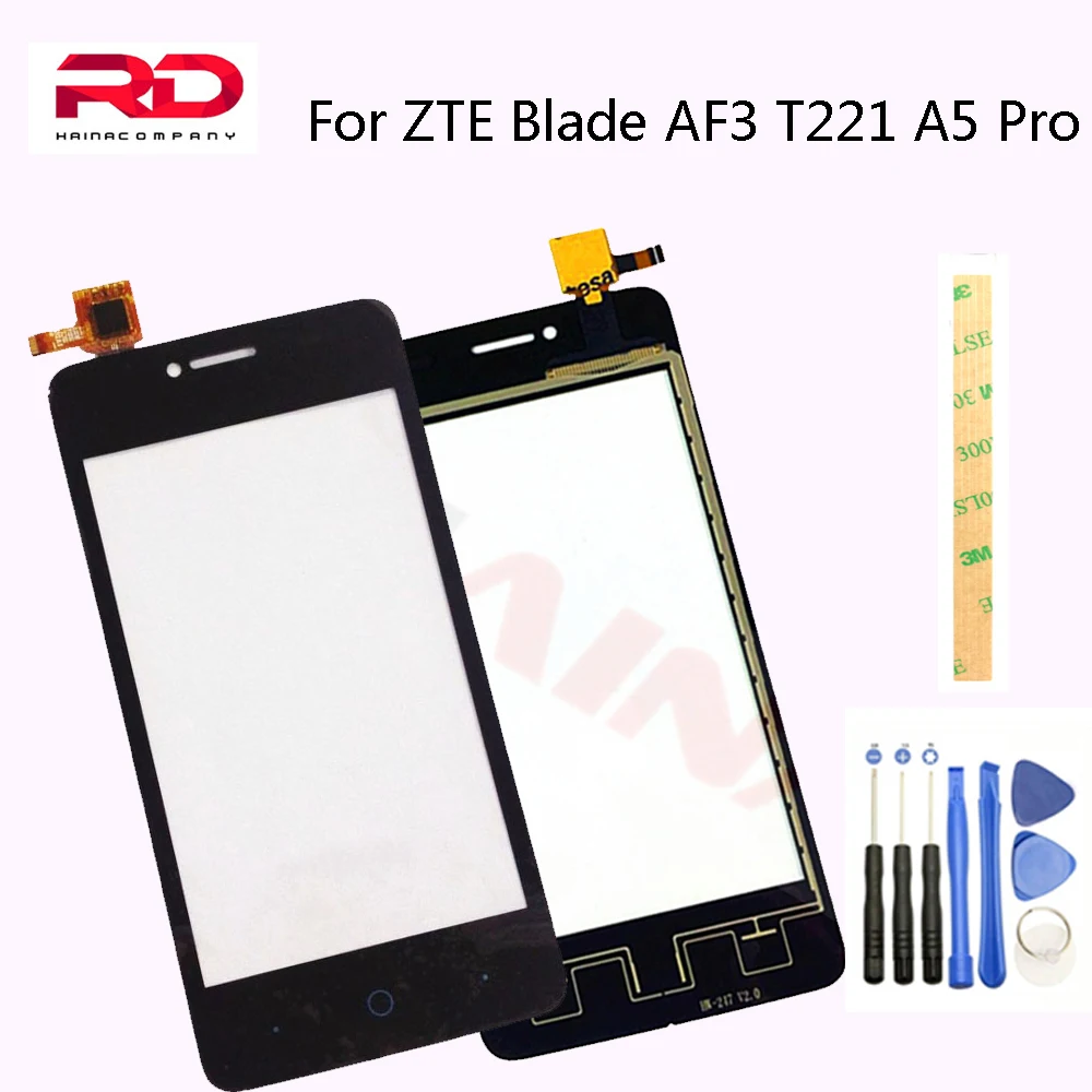 Черный белый цвет Сенсорный экран дигитайзер сенсор для ZTE Blade AF3 T221 A5 Pro сенсорный