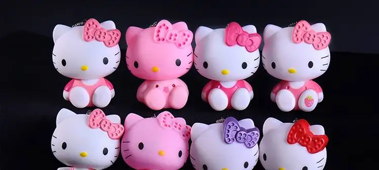 Милый мультфильм hello kitty Кролик бант брелок в стиле Kiki Женские Кожаные Веревки Игрушки Детские брелки-цепочки автомобиля сумка Шарм D36