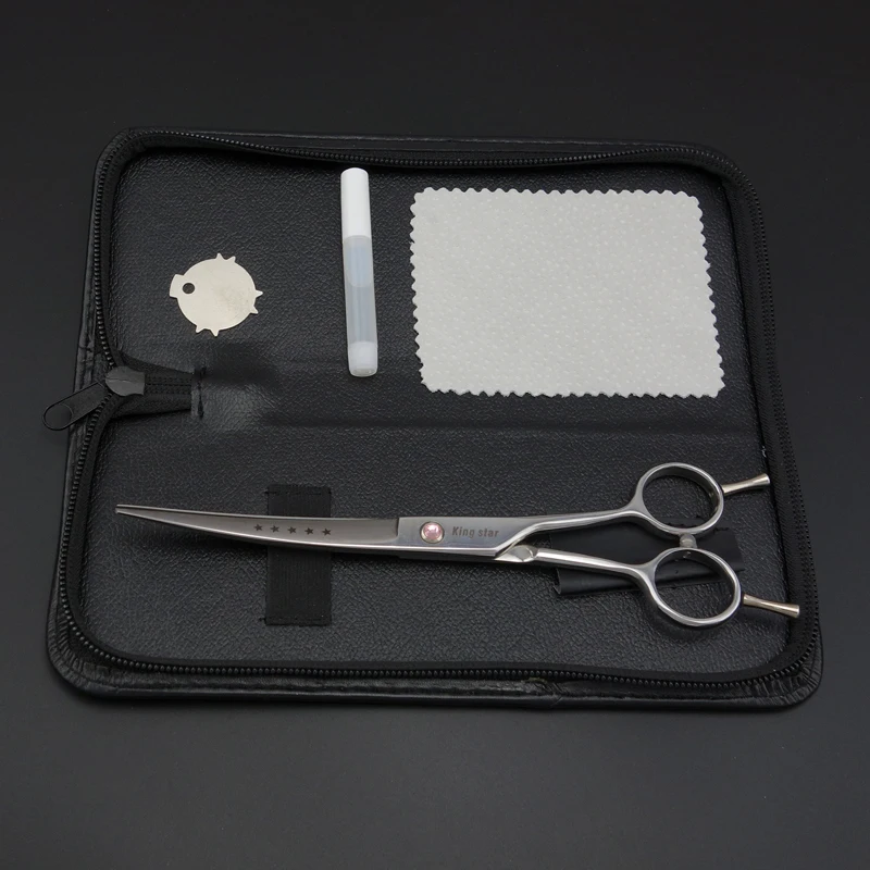 7-дюймовые профессиональные ножницы для домашних животных изогнутые ухода за