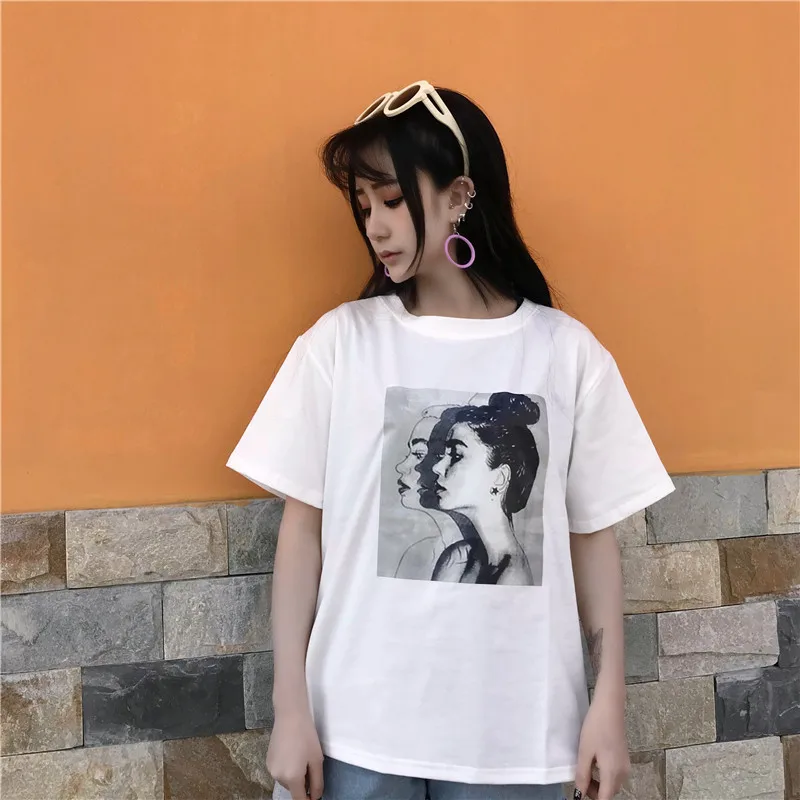 Футболка женская с коротким рукавом и принтом|Футболки| |