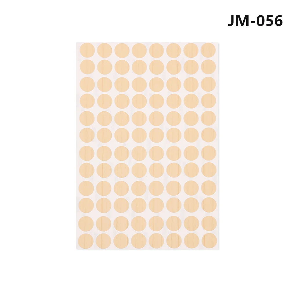 JM-056 Мода 96 шт./лист 15 мм самоклеющиеся декоративные пленки винт для мебели крышка наклейки на колеса дерево ремесло стол Шкаф орнамент - Color: JM-056