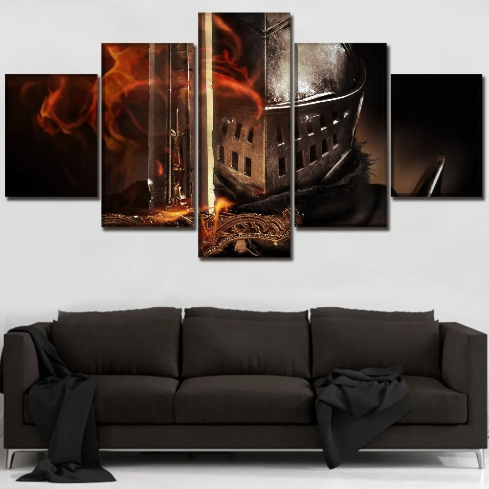 Современная печать на холсте и стене картина для декора 5 шт. игра Темные души