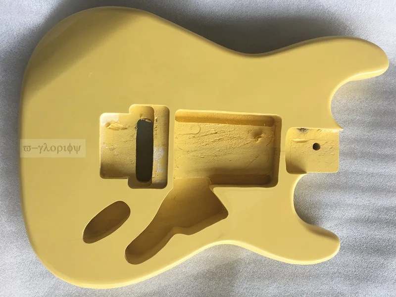 cream yellow FY Молочно-желтый цвет ST электрогитара тело дерево окуме хорошее качество с металлик Фиолетовый, металлик синий, кремовый желтый цвет s - Цвет: cream yellow FY