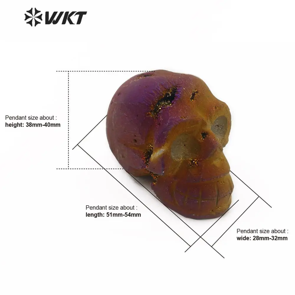 

WT-G271 WKT Druzy Quartz With Titanium In Shantou Shape Colorful Quartz For Jewelry Making Gift