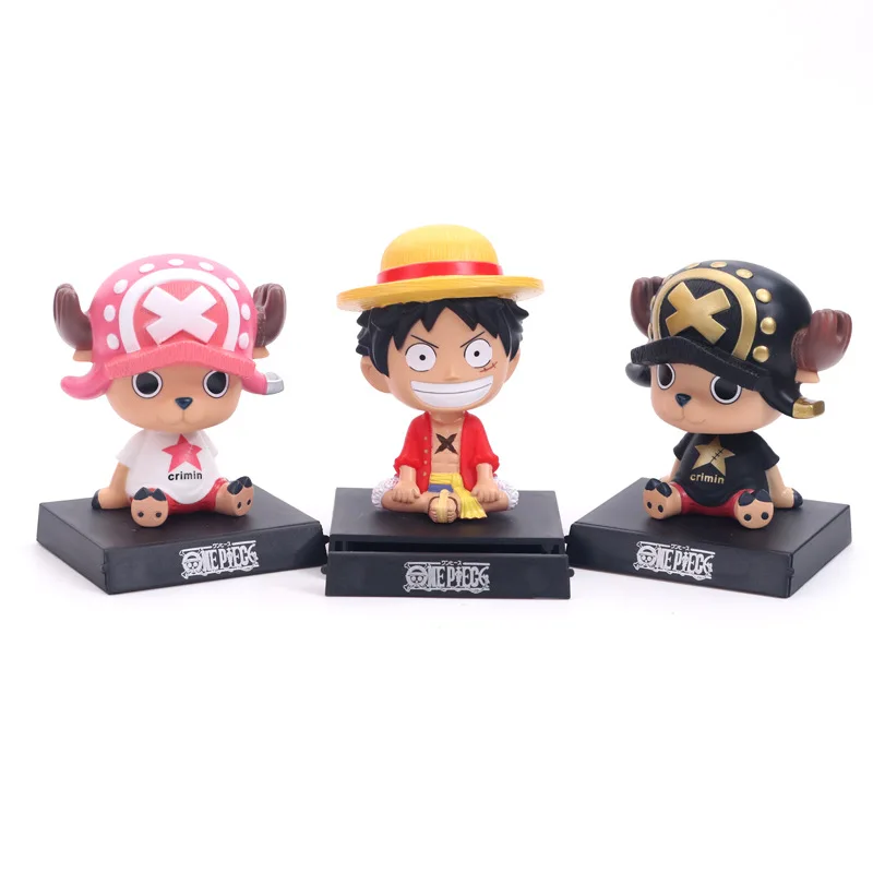 Новое поступление Аниме One Piece Tony Chooper Luffy Sanji Zoro 12 см Bobble Head куклы из ПВХ фигура