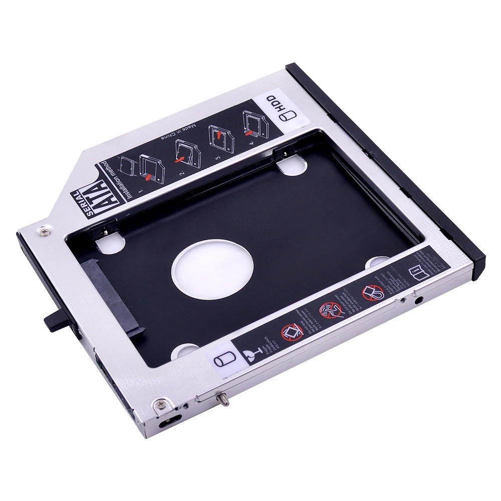 CHIPAL алюминиевый 2-ой HDD Caddy 9,5 мм SATA 3,0 для 2," 2 ТБ SSD чехол HDD корпус для lenovo ThinkPad T400 T500 W500 T410 CD-ROM