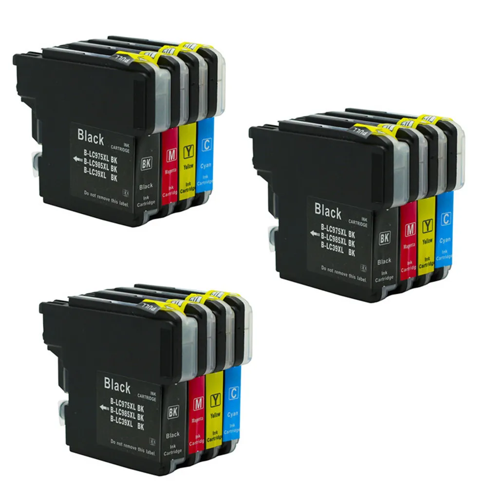 3BK 3CYM Чернильные картриджи LC985 985 LC975 975 LC39 совместимы для Brother DCP-J125 DCP-J315W DCP-J515W MFC-J410 MFC-J415W MFC-J220 - Цвет: 3BK 3CYM