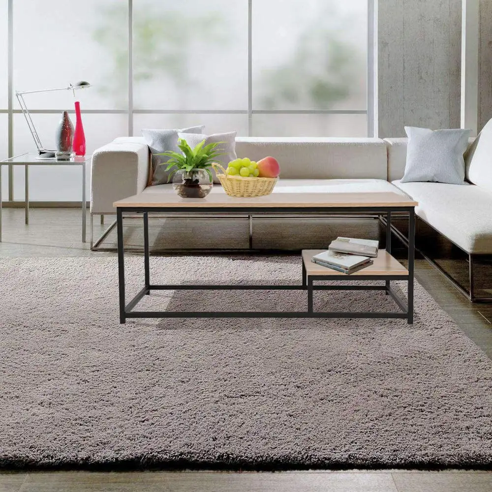 Стол в скандинавском стиле прямоугольный журнальный столик деревянный топ