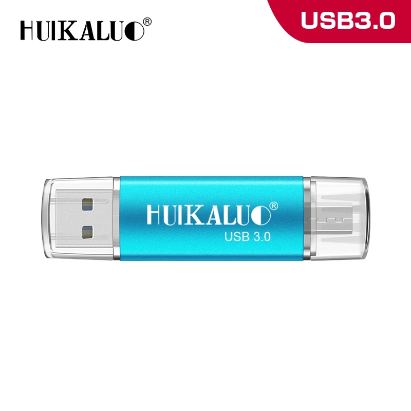 Sky Blue Флеш-накопитель USB 3,0 для смартфонов 64 ГБ 32 ГБ высокоскоростной внешний накопитель памяти 16 Гб OTG карта памяти - Цвет: Sky Blue