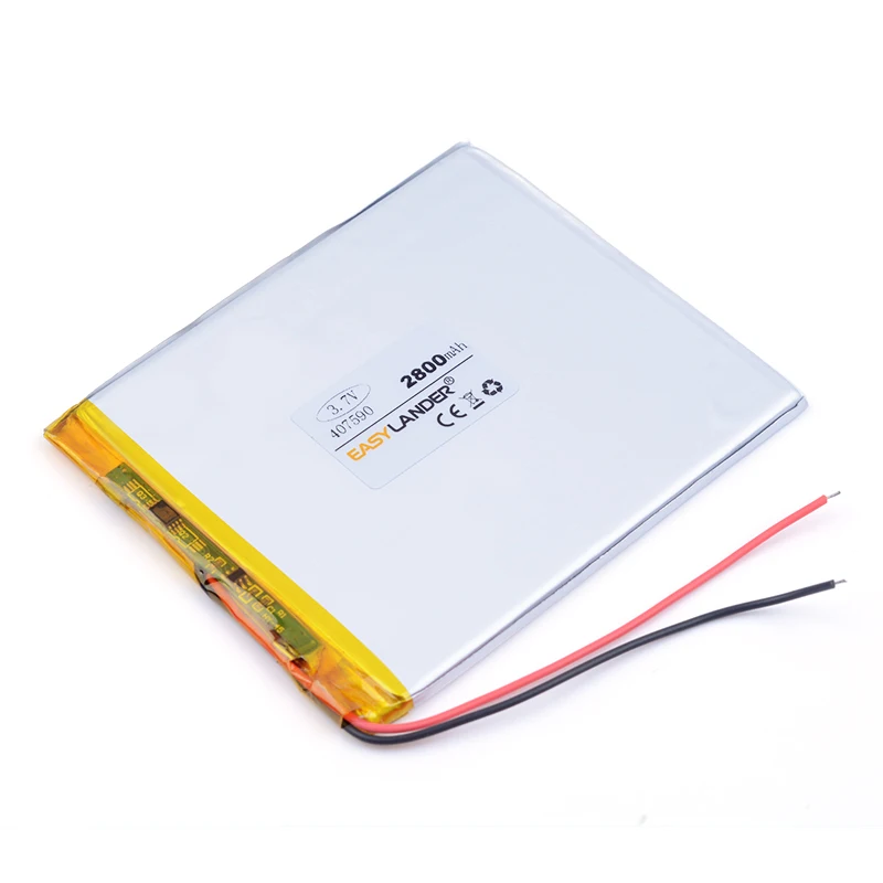 3 7 v литий ионная аккумуляторная батарея 407590 2800MAH для PDA планшетных ПК цифровые