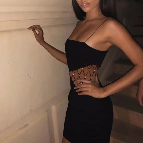 

Sexy Women Bodycon Bandage Club Sleeveless Strap Mini Dress Stretchy Package Hip