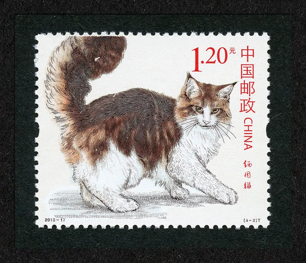 Новый Китай 2013 17 кошачий почтовый штамп 4 шт марки Новые MNH|Штампики| |