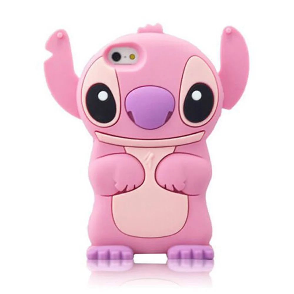 Мягкая силиконовая задняя крышка с 3D милым рисунком Минни Бэтмена для iPhone 5, 5S, 5C, SE, 6, 6s, X, XR, Xs Max, 7, 8 Plus, чехлы для телефонов, Fundas Coque - Цвет: Pink Stitch