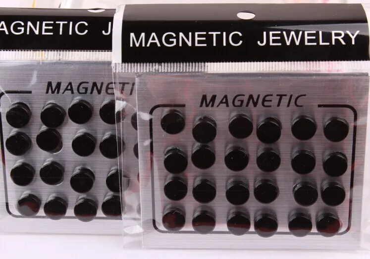 Серьги-гвоздики бесплатная доставка 24 шт. 8 мм черные магнитные круглые гвоздики